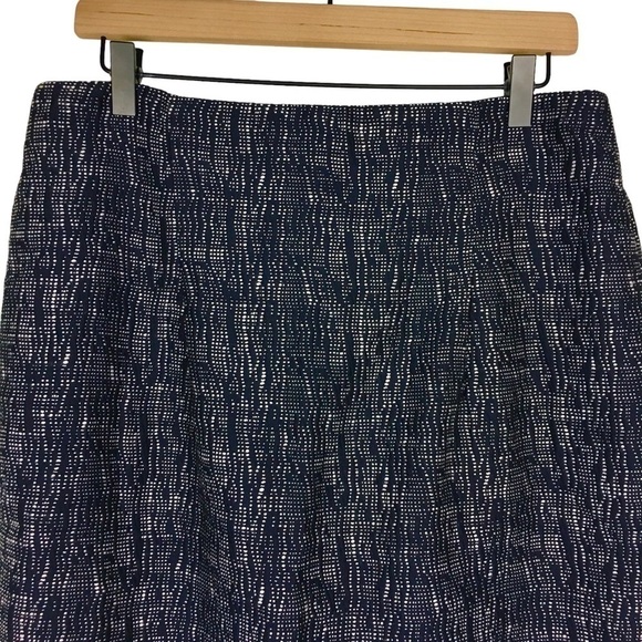 THE LIMITED Sophie Theallet Pencil Skirt Abstract Dot Pattern Navy Size 12 NWT - Picture 2 of 12